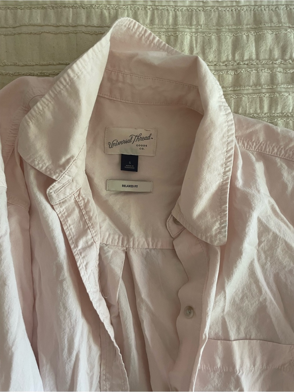 Universal Thread Pale Pink Relaxed-Fit Shirt Jacket